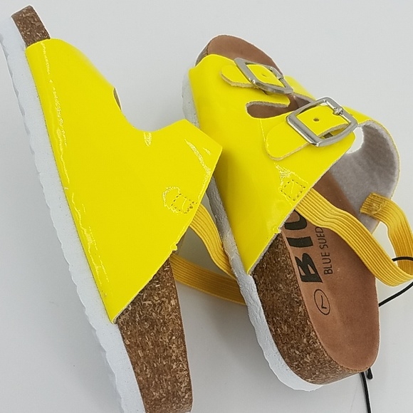🆕️ Blue Suede Shoes Yellow Sandals - Picture 5 of 7
